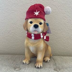 Winter Golden Retriever Figurine with Snowflake Hat and Scarf The Humane Society